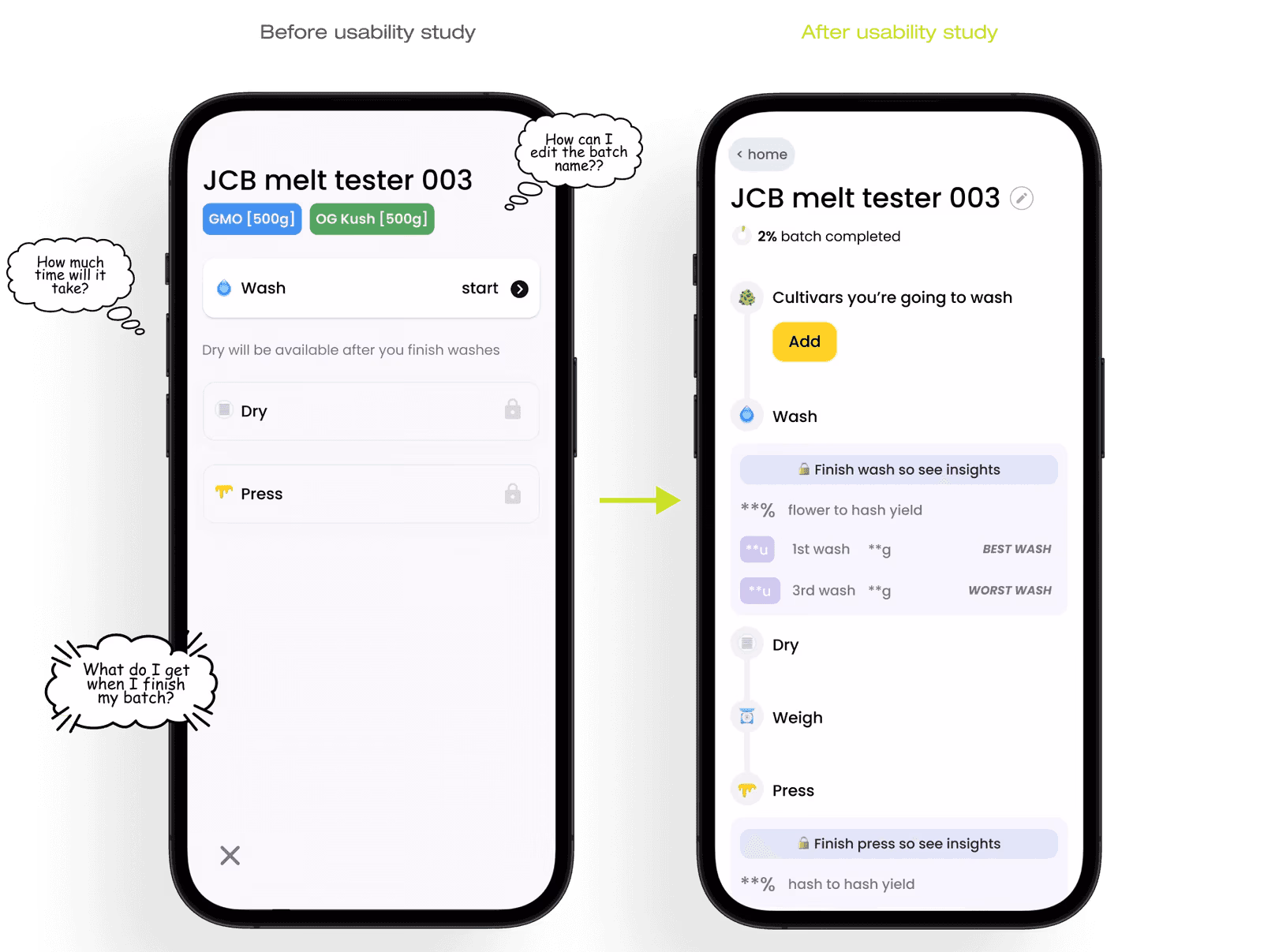 Hashy batch flow with progress indicator and summary preview